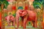 Placeholder: A pink magical Indian elephant palace painted by Vincent van Gogh