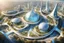 Placeholder: theme park of the city of the future 2050, fairy tale, radiance, abstraction, bird's eye view