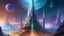 Placeholder: Amidst the lunar landscape of a sprawling colony, a towering crystal spire shimmers in the soft light of Earth's reflection. This vivid concept art showcases a digital painting of a bustling, futuristic settlement on the moon. Sparkling holographic displays illuminate sleek skyscrapers, bustling transport hubs, and lush, manicured gardens beneath a domed sky. Every detail, from the gleaming solar panels to the bustling street markets, bursts with life and innovation, inviting viewers to immerse