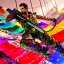 Placeholder: ringleader, Arthur Kulkov, front, handsome, circus, male, Yoji Shinkawa Metal Gear artwork, Russian, lisa Frank fantasy, detailed matte painting, 8k resolution, Golden hour, interesting detailed storybook fantasy