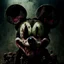 Placeholder: zombie mickey mouse hybrid, photorealism, movie screen capture, horror, sci-fi, evil, hungry, rotted