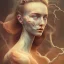 Placeholder: portrait photography of ethereal beauty, 8K, Portrait of a woman by Michelangelo, close-up face, anatomically perfect face, a sunny atmosphere, misty smoke,goddess, Pine tree roots