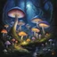 Placeholder: Midnight scene with multicolored glowing mushrooms inhabited by luminescent pixies, magical, fantasy, enchanting, whimsical, detailed digital painting by Brian Froud and Alan Lee, mystical lighting, ethereal atmosphere, small creatures, floating, glowing, magical realism, vibrant colors, 16k resolution, hyperdetailed, depth, polished