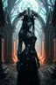 Placeholder: Create me headshot from Arcane realistic as a gothic girl with light bleaming down her body highly intricate, standing in front of cemetery crypts celestial lights behind her Realistic photography, incredibly detailed, ultra high resolution, 8k, complex 3d render, cinema 4d.