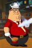 Placeholder: Peter Griffin smoking at a mcdonalds