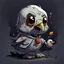 Placeholder: chibi 2d art man horror pigeon