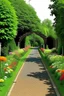 Placeholder: make a park entrance arch way made from plants and flowers