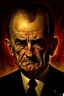 Placeholder: President Lyndon B. Johnson painted as demonic devil serial killer