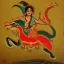 Placeholder: bramha riding a dragon in ravi varma painting style in ancient india