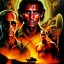 Placeholder: famous scene from the movie "apocalypse now", with "rambo" on the picture