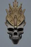 Placeholder: Anunnaki black male African Egyptian alien, cracks in the voodoo head, wicked, eyes, crown, Elephant, 8k, finely detailed, photo realistic, tiger turquoise skull head gold dragon space alien snow skeleton gold olmec silver crown silver eyes