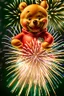 Placeholder: Fireworks splattering pooh