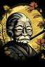 Placeholder: japanese traditional grandma mask silouette banksy