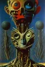 Placeholder: An emaciated figure prowls in a dark room Max Ernst