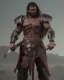 Placeholder: human berserker meaty black hair big greatsword