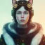 Placeholder: Cyberpunk Portrait of cat child with brown hair and with cute face, north pole snowy vibe , perfect composition, hyperrealistic, super detailed, 8k, high quality, trending art, trending on artstation, sharp focus, studio photo, intricate details, highly detailed, by greg rutkowski