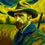 Placeholder: diseño de publicidad de curso de ingles al estilo de Van Gogh