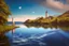 Placeholder: an encaustic painting depicting a landscape of a lake and a single sailboat sailing on it. Add an island and details to create an example of beautiful artistic work. Modifiers: highly detailed masterpiece photorealistic dynamic lighting fantastic view metchley wet oil and wax