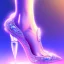 Placeholder: cinderellas high heel crystal glass shoes ,magical, snow, sharp, intricate ornate, elegant, highly detailed, transparent, artstation, concept art, smooth, sharp focus, illustration, 8k,epic fantasy, iridescent accents