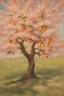 Placeholder: a painting of a peach tree