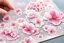 Placeholder: fantastic light cherry blossoms each as individualized stickers, sticker sheet