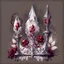 Placeholder: watercolor draw gothic vintage crystal, dark red with flowers, white lace and rubies, white background, Trending on Artstation, {creative commons}, fanart, AIart, {Woolitize}, by Charlie Bowater, Illustration, Color Grading, Filmic, Nikon D750, Brenizer Method, Side-View, Perspective, Depth of Field, Field of View, F/2.8, Lens Flare, Tonal Colors, 8K, Full-HD, ProPhoto RGB, Perfectionism, Rim Lighting, Natural Lightin