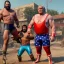 Placeholder: Realistic image of Donald trump wrestler, pose, Mexican wrestling style, red and blue breeches, glow us flag dress, suspenders, retro style, 80s, vibrant color, highly detailed, clean background, concept art, unreal engine 5, god rays, ray tracing, RTX, lumen lighting, ultra detail, volumetric lighting, 3d, finely drawn, high definition, high resolution.