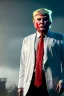 Placeholder: Ultra realistic image night, Donald trump zombie, suit, blood, torn arm, night, the walking dead style, dark ambient, highly detailed, White House background, concept art, unreal engine 5, ray tracing, RTX, ultra detail, volumetric lighting, high definition, high resolution.