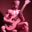 Placeholder: Neoclassicism pink Man with guitar realistic