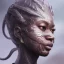 Placeholder: sango fantasy, fantasy magic, intricate, sharp focus, illustration, highly detailed, digital painting, concept art, matte, artgerm and paul lewin and kehinde wiley, masterpiece sexy lips Asian afro lips black African lady body Asian Dragon head silver bright rain lady outer space pretty skull head