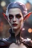 Placeholder: female vampire elf from worms armageddon wearing makeup, bokeh like f/0.8, tilt-shift lens 8k, high detail, smooth render, down-light, unreal engine, prize winning