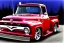 Placeholder: a true-to-life 1956 ford f100, classic wheels, centered, intricate, extreme detailed, photorealism, center view, suburb background, pivot on ford, pen and color marker, painting by cheryl kelley