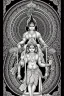 Placeholder: Hinduism, modern realistic cartoon drawing, grayscale, adult coloring pages, Hindu god Brahma, male god, wisdom, transformation, lined drawing, coloring page, 300 dpi, high quality print, painted portrait, full body, white hair , masculine, mature, handsome, upper body, muscular, hairy torso, fantasy, intricate, elegant, highly detailed, digital painting, artstation, concept art, smooth, sharp focus, illustration, 8K, HDR, masterpiece, pastel quad Color, 3D vector art, cute and quirky, fantasy