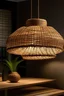 Placeholder: Handwoven Straw Pendant Parasol lamp