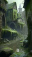 Placeholder: sick medieval city plagued with moss