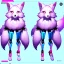 Placeholder:  a fox fursona, well drawn, 8k, high quality, realistic, masterfully drawn, fur, furry, fursona reference sheet, in frame, full body portrait, anthropomorphic, screen for a face, cyberpunk, backlighting, soft coloring, pastel coloring