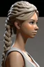 Placeholder: female 3d character hair