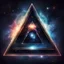 Placeholder: The triangle is both perfect and mysterious, and seems to hold a certain energy that draws your eyes to it, in space art style