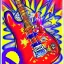 Placeholder: PEACE electric guitar PEACE psychedelic hippie trippy acid LSD PEACE GUITAR peacesign HIPPIE FLAG '60s Pop Artist Peter Max