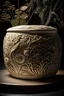 Placeholder: image for a paper clay container with fine details that reflect nature