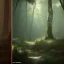 Placeholder: franz frazetta style, birch forest