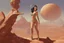 Placeholder: Sci-fi pin-up girl on an alien planet, John Carter of Mars