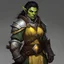 Placeholder: Griz the half-orc cleric. You recall her striking appearance: greenish skin marked with ritual scars, yellow eyes that burned with a rare intelligence. She was an outcast among her own kind, drawn to divine magic despite the taboos. Griz's yellow eyes follow your approach, her stance shifting subtly as you draw closer. The ritual scars on her arms pulse with a faint inner light. "Support," she repeats, the word heavy with meaning. "You know what's waking, don't you? What Thornbrook's broken pac