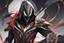 Placeholder: Jhin venom in 8k solo leveling shadow artstyle, jhin mask, wapen, close picture, intricate details, highly detailed, high details, detailed portrait, masterpiece,ultra detailed, ultra quality