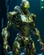 Placeholder: ANDROID man, torso with arms, full body armor, hyper detailed 8k colored pewter, yellow green and silver, incubus, detailed digital painting by Adam Martinakis, Howard Lyon, Alejandro Jansson, Aleksi Briclot, background art by Aaron Miller, ultra - fine detail, 16k, artstation trend, sharp focus, studio shot, intricate details