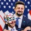 Placeholder: Volodymyr Zelensky WITH A BEARD wearing TANKTOP KISSING JOE BIDEN