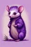 Placeholder: Purple opossum cute art