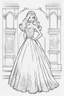 Placeholder: outline art for kids barbie coloring pages with barbie , no gowns, no background, sketch style, full body, only use outline, mandala style, clean line art, white background, no shadows and clear and well outlined. should look exactly like barbie