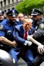 Placeholder: president donald trump being beaten by police for resisting