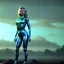 Placeholder: Ultra Realistic retro sci-fi scene, portrait, blonde woman, sweet young Marilyn Monroe face, perfect iris, glow eyes, makeup. Alien Saturn background, Retro sci-fi style, helmet, tight latex coat, fog, rain, soft color, highly detailed, unreal engine 5, ray tracing, RTX, lumen lighting, ultra detail, volumetric lighting, 3d, finely drawn, high definition, high resolution.